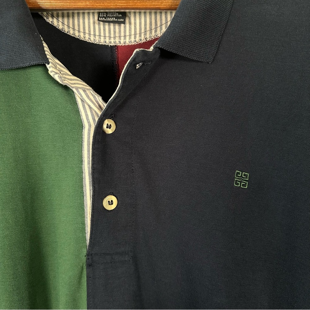 Vintage Givenchy Activewear Men Large Rugby Polo Shirt 80s 90s Color Block Prep - Picture 8 of 13